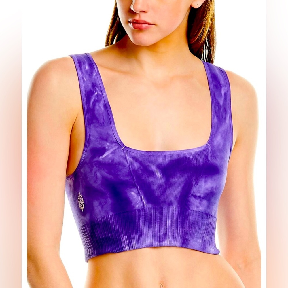 Free People -NWT- Good Karma Tie-Dye Sports Bra -Atlas Mountain -Size: Small